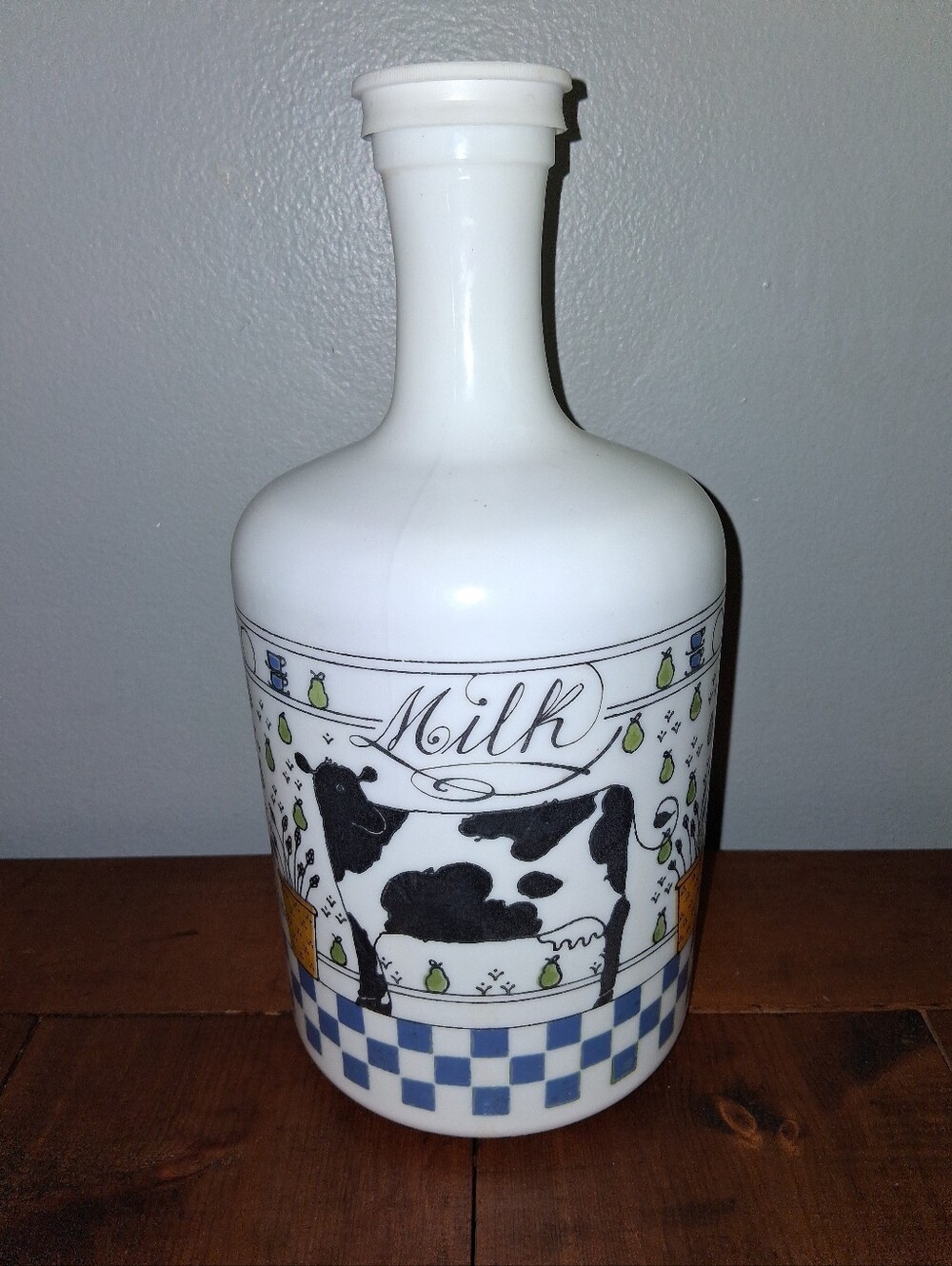 1980's Lillian Vernon Milk Glass Jug